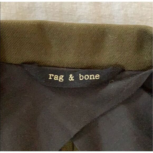 Rag & Bone ‘Lorimer’ Wool Blend Blazer Jacket in Moss Green & Black Size 8 - Picture 4 of 13